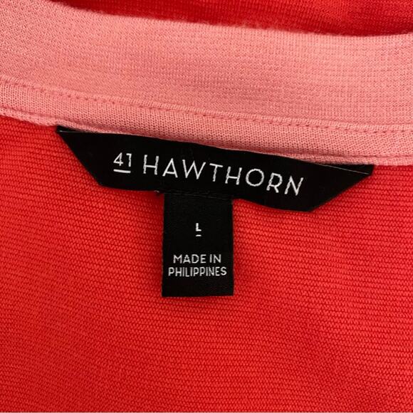 41 Hawthorne Sleeveless Knit Faux Wrap Bottom Mini Dress L Large NWOT - Picture 9 of 10